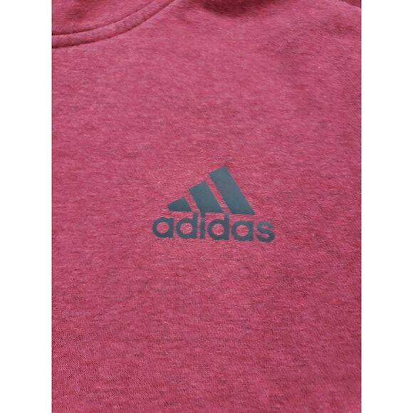 Adidas Hoodie Red M/L Adult Activewear Gym Casual Hoodie Kangaroo Pocket Warm - Picture 5 of 10